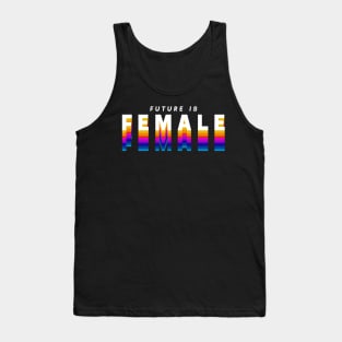 FUTURE IS FEMALE in gradient color Tank Top